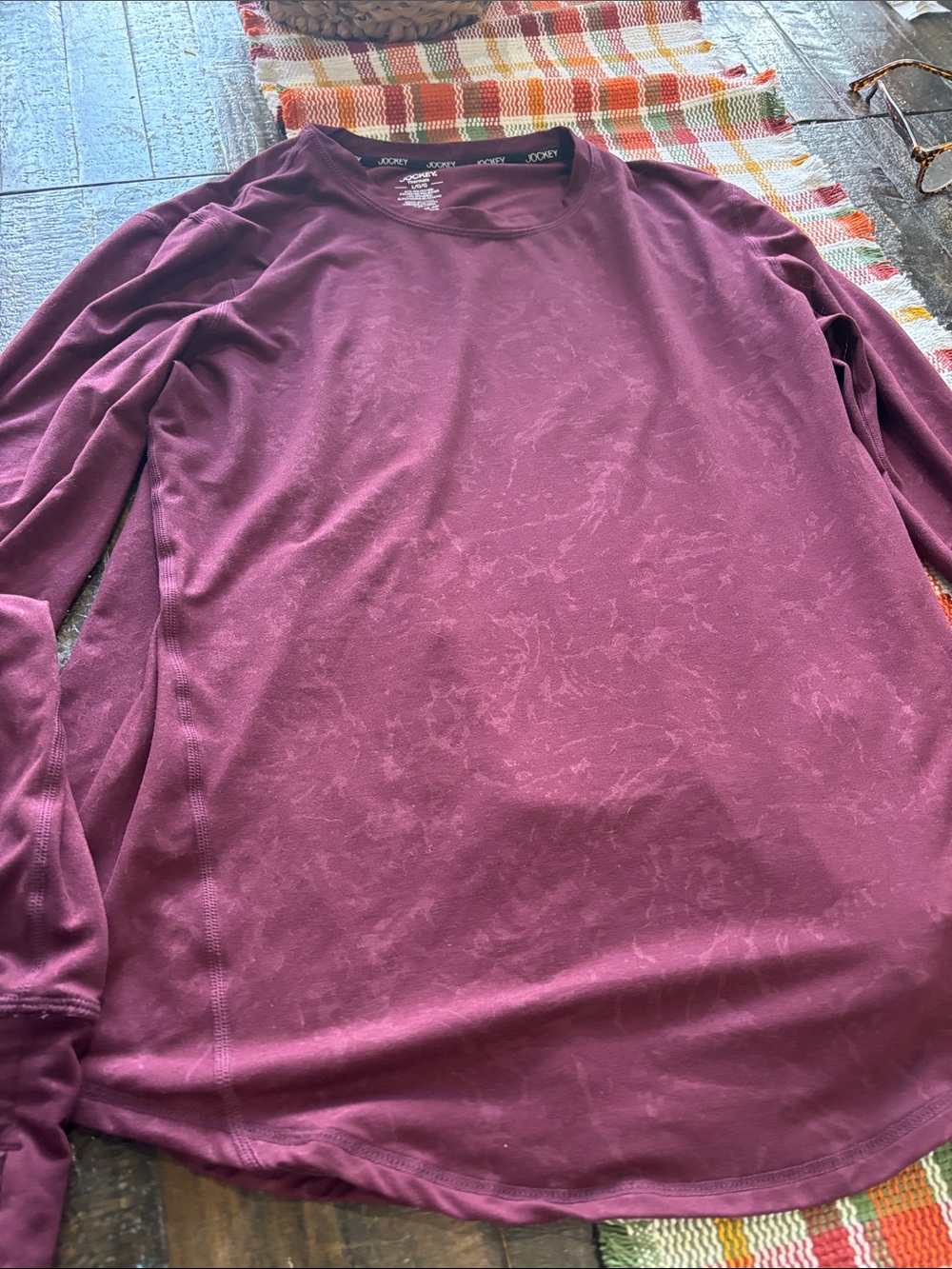 Women’s Thermal Long-Sleeve Shirt in Maroon Plum